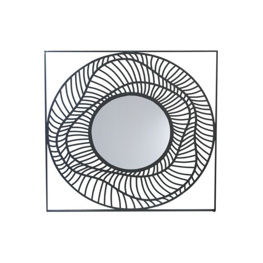 Charcoal Round Metal Mirror 102cm image 0